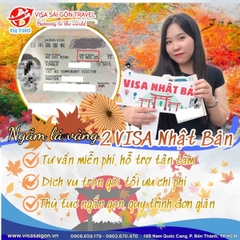 2 TẤM VÉ VISA NHẬT BẢN SẴN SÀNG KHỞI HÀNH CHO CHUYẾN HÀNH TRÌNH SĂN LÁ VÀNG!