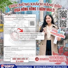CHÚC MỪNG KHÁCH ĐẬU VISA HỒNG KÔNG MULTIPLE 1 NĂM - KHI HỒ SƠ XỊN GẶP ĐỐI TÁC XỊN!