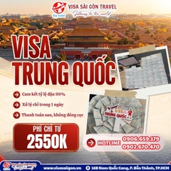 VISA TRUNG QUỐC TRỌN GÓI CHỈ TỪ 2.550K!