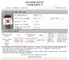 VISA HÀN QUỐC MULTIPLE 5 NĂM ĐÃ TÌM THẤY CHỦ NHÂN MỚI!