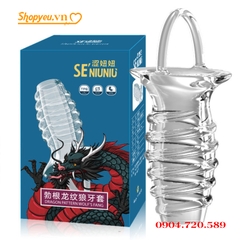 Bộ đôi bao cao su đôn dên gai, bi có quai đeo