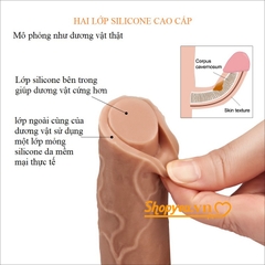 Dương vật giả gắn tường hai lớp silicone Nature Cock Lovetoy