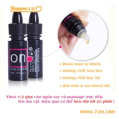 Dầu bôi trơn tăng khoái cảm cao cấp Sensuva ON Mỹ