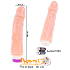 Dương vật giả silicon cỡ trung cầm tay, sextoy cho nữ thủ dâm