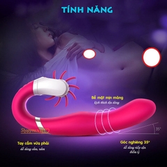 Chày rung massage âm đạo, vùng kín kích thích điểm G 2 in 1 cho nữ
