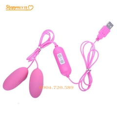 Trứng rung tình yêu 2 đầu rung có dây cắm chân sạc USB