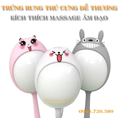 Trứng rung tình yêu hình thú cưng dễ thương kích thích, massage âm đạo