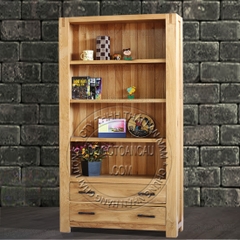 KỆ SÁCH GỖ SỒI OAK CUBA 2H4T