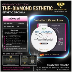Phôi sứ zirconia - Extra Translucent - THF-DIAMOND ESTHETIC