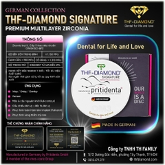 Phôi sứ zirconia - Multi Translucent PLUS - 25mm - A3 - THF-DIAMOND SIGNATURE
