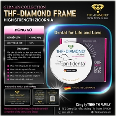 Phôi sứ zirconia - Translucent - 20mm - A2 - THF-DIAMOND FRAME