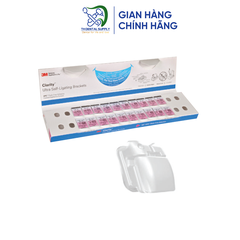 Mắc Cài sứ tự buộc Clarity Ultra có keo dán sẵn Clarity Ultra APC Flash Free (20 cái/ bộ, 2 hàm, R5-R5, CHK 022)
