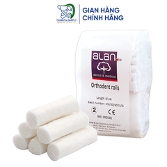 Bông Cotton Roll Orthodent 100% Cotton 100pc. Made in Belgium.
