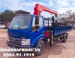 XE CẨU HINO DUTRO GẮN CẨU 3 TẤN SANY PALFINGER SPS8000