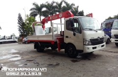 Hino XZU720 gắn cẩu Unic có rỏ nâng người - Xe Hino 2 tấn nâng người trên cao 12m