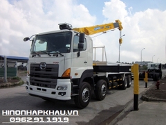 Hino 4 chân lắp cẩu - Xe Hino 4 chân FY lắp cẩu 10 tấn Soosan SCS1015LS