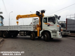 Xe cẩu Thaco AUMAN C300B gắn cẩu 7 tấn 6 khúc SCS746L - Auman 4 chân gắn cẩu 7 tấn SOOSAN