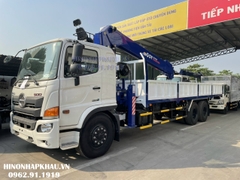 Xe Tải Cẩu Dongyang 8 tấn KS2037 Gắn Hino 3 Chân 2 Cầu FM