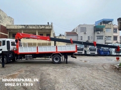 Xe Cẩu Kanglim 7 Tấn 4 Đốt KS1754 Lắp Trên Dongfeng Hoàng Huy 9 Tấn B180
