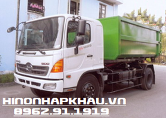 Xe chở rác Hino 13 khối - Xe Hino FG8JJSB chở rác thùng rời 13 khối - Xe Hooklift Hino