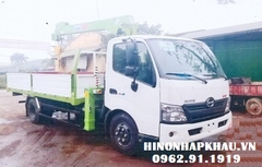 Hino 300 XZU720L gắn cẩu Hana 3.2 tấn 4 khúc HNC324