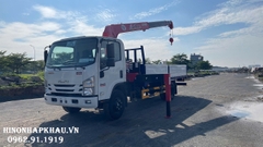 Xe Tải Cẩu Isuzu NQR75L Gắn Cẩu 3 Tấn 4 Khúc UR-V374K Thùng Dài 5,1m Sau Gắn Cẩu