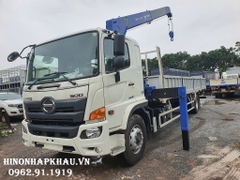 Cẩu Tadano 5 Tấn 5 Đốt TM-ZE555MH Lắp Hino 500 Thùng Dài 9,1M Sau Gắn Cẩu