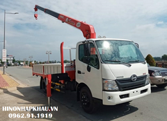 Xe Tải Hino gắn cẩu Unic - Hino 5,2 tấn XZU730L gắn cẩu 3 tấn 3 đoạn UNIC UR-V343