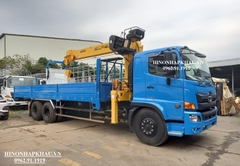 Xe tải lắp cẩu 7 tấn có giỏ nâng người cao 20,7m - Hino 3 chân lắp cẩu nâng người