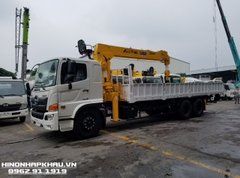 Xe tải Hino 24 tấn FM gắn cẩu tự hành 8 tấn 6 đốt SOOSAN SCS746