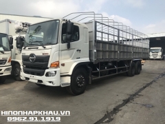 Xe tải Hino 3 chân 2 cầu thật 6x4 thùng mui bạt - Xe Hino 15 tấn FM8JW7A thùng mui bạt dài 9.4m