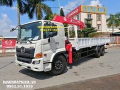 Xe Cẩu Nâng Người Hino 500 FG gắn cẩu Unic 5 tấn 6 khúc UR-V556K