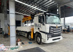 Xe Tải Cẩu Howo Max 4 Chân Gắn Cẩu 15 Tấn Soosan Hàn Quốc SCS1516LS
