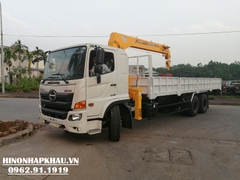 Xe cẩu Hino 15 tấn gắn cẩu tự hành Soosan 5 tấn 4 khúc - Model SCS524