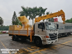 Xe tải cẩu Hino 9 tấn FG gắn cẩu SOOSAN 6 tấn 5 đoạn - Model Cẩu Soosan SCS735