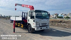 Xe Cẩu Thùng Isuzu NQR75LE5 GÁC CẨU UNIC 3 TẤN 5 ĐOẠN URV375K CHÂN VUÔNG CHÉO