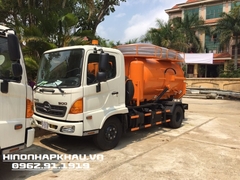 Xe hút bùn thông cống 5 khối Hino FC | Xe hút bùn chất thải 5m3 Hino