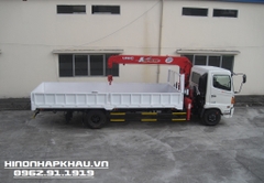 Xe tải cần cẩu Hino 6 tấn lắp Unic URV344K thùng dài 6,15m