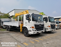 Xe tải cẩu Hino 24 tấn lắp cẩu Soosan 5 tấn 5 khúc - Model SCS525