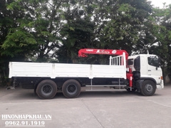 Xe Hino 3 chân gắn cẩu Unic 3 tấn UR-V344 - Xe Hino 16 tấn gắn cẩu Unic 3 tấn