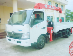 Cẩu Unic 370 | Xe tải Hino XZU720 gắn cẩu Unic URV374 | Xe tải Hino gắn cẩu 3 tấn chân vuông Unic 370