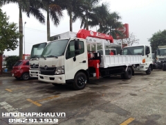 Xe Tải Hino gắn cẩu Unic - Hino 5,2 tấn XZU730L gắn cẩu 3 tấn 3 đoạn UNIC UR-V343