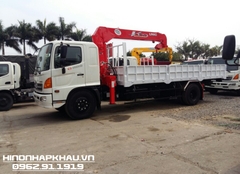 Cẩu Unic 6 tấn URV635 - Xe tải cẩu Hino FG8JPSC lắp cẩu 6 tấn 5 đoạn UNIC URV635