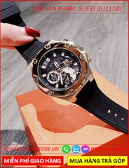 dong-ho-cap-doi-guess-mat-tron-the-thao-chronograph-vang-gold-day-silicone-den-thoi-trang-dep-timesstore-vn