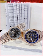 dong-ho-cap-doi-hanboro-automatic-mat-xanh-dinh-da-day-rose-gold-timesstore-vn