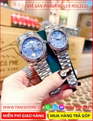 dong-ho-cap-doi-rolex-f1-oyster-datejust-mat-xanh-day-kim-loai-timesstore-vn