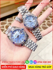 dong-ho-cap-doi-rolex-f1-oyster-datejust-mat-xanh-day-kim-loai-timesstore-vn