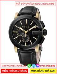 dong-ho-nam-gucci-chrono-mat-tron-den-vang-gold-day-da-timesstore-vn