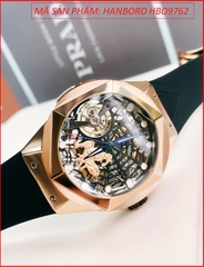 dong-ho-nam-hanboro-automatic-mat-luc-giac-rose-gold-spiderman-day-sillicone-timesstore-vn