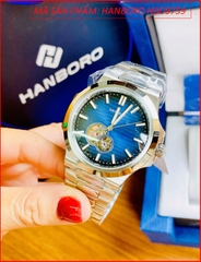 dong-ho-nam-hanboro-automatic-mat-tron-xanh-day-kim-loai-timesstore-vn